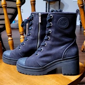 Black combat boots by Michael kors